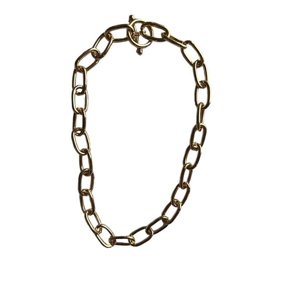 Sugarfix Fashion Jewelry Gold Tone Nickel free Link Chain Statement Necklace - Picture 3 of 4